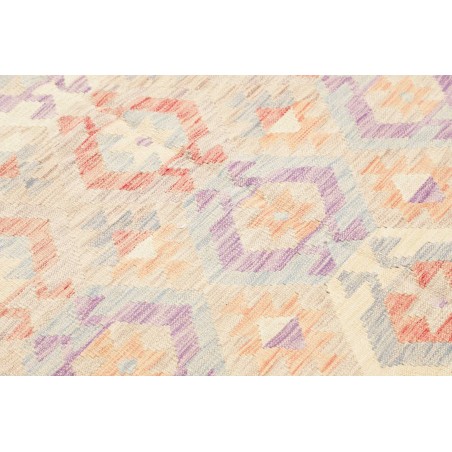 Tappeto Kilim Afghanistan bianco verde 154x200