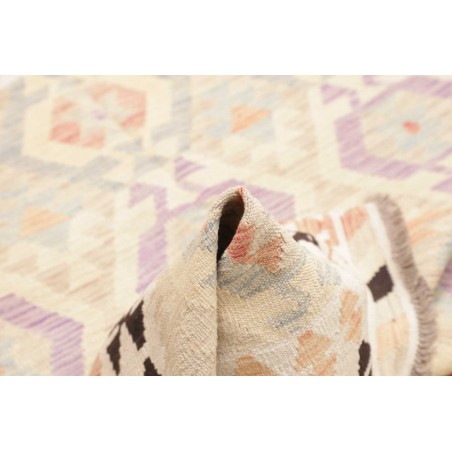 Tappeto Kilim Afghanistan bianco verde 154x200