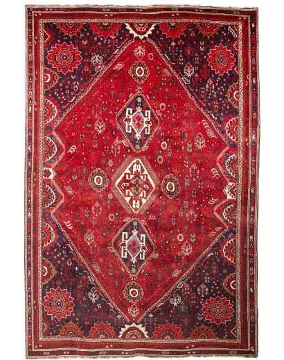 Tappeto Shiraz Persia marrone giallo 220x333