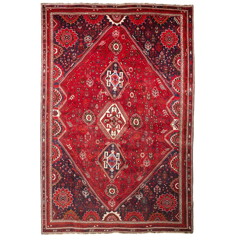 Tappeto Shiraz Persia marrone giallo 220x333 Tappeto Shiraz Persia marrone giallo 220x333