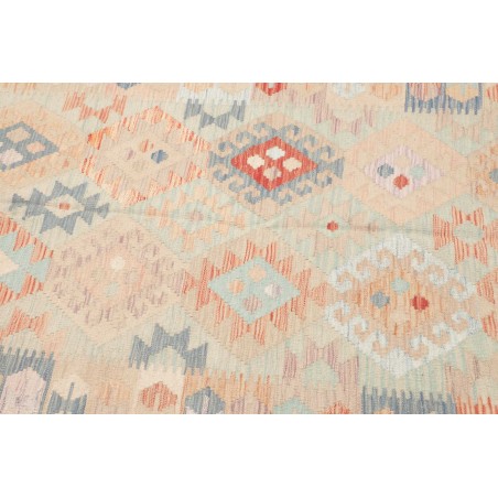 Tappeto Kilim Afghanistan bianco rosso 127x190