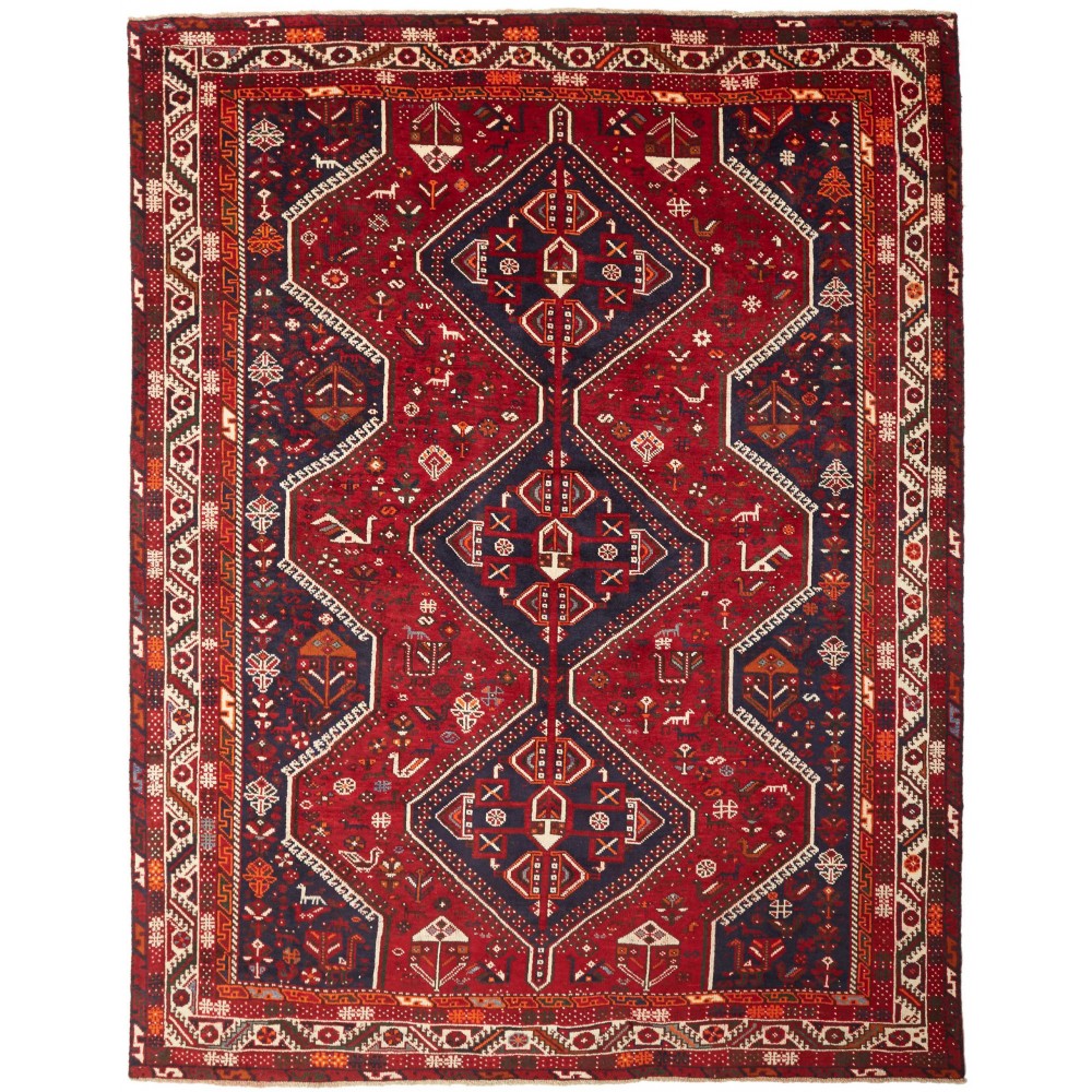 Tappeto Shiraz Persia marrone giallo 220x290 Tappeto Shiraz Persia marrone giallo 220x290