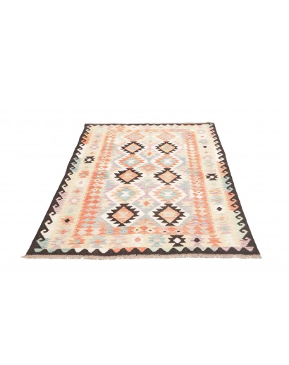 Tappeto Kilim Afghanistan bianco grigio 119x182