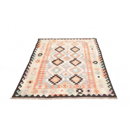 Tappeto Kilim Afghanistan bianco grigio 119x182