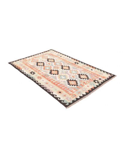 Tappeto Kilim Afghanistan bianco grigio 119x182