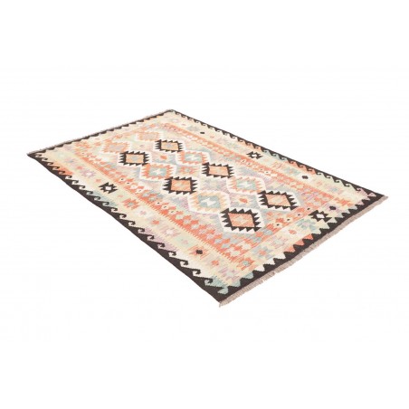 Tappeto Kilim Afghanistan bianco grigio 119x182