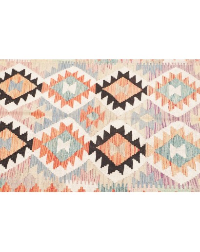 Tappeto Kilim Afghanistan bianco grigio 119x182