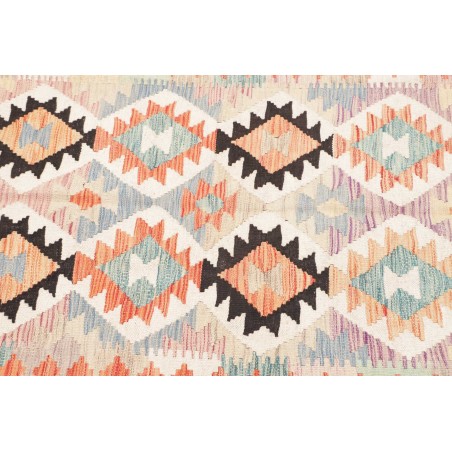 Tappeto Kilim Afghanistan bianco grigio 119x182
