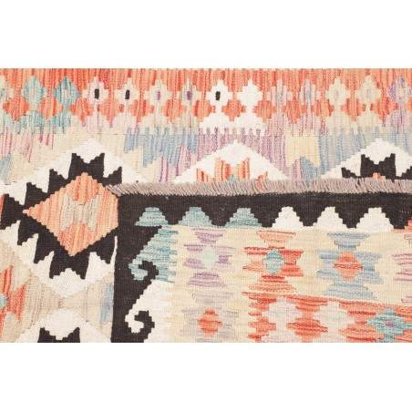 Tappeto Kilim Afghanistan bianco grigio 119x182