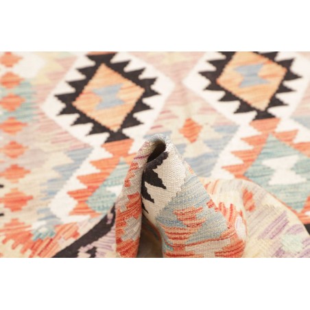 Tappeto Kilim Afghanistan bianco grigio 119x182