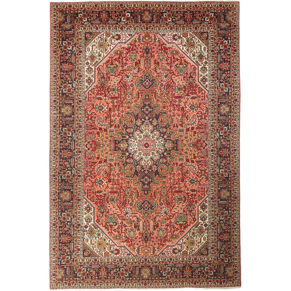 Tappeto Tabriz Persia marrone arancione 198x300 Tappeto Tabriz Persia marrone arancione 198x300