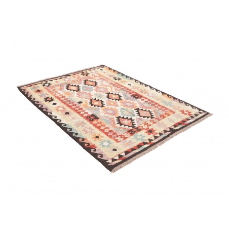 Tappeto Kilim Afghanistan giallo grigio 137x180