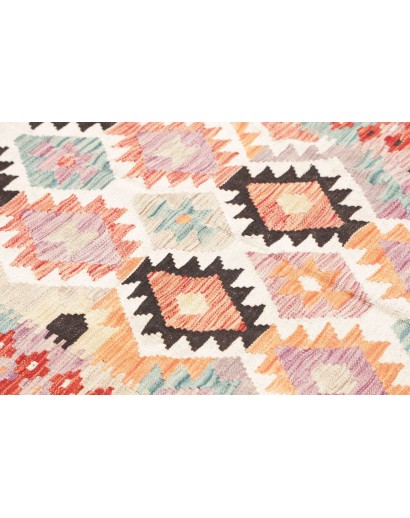 Tappeto Kilim Afghanistan giallo grigio 137x180