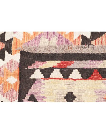 Tappeto Kilim Afghanistan giallo grigio 137x180