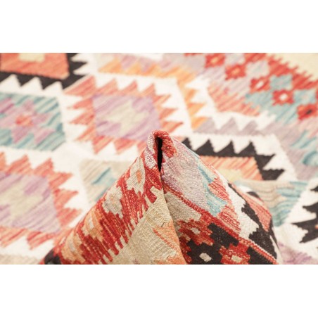 Tappeto Kilim Afghanistan giallo grigio 137x180