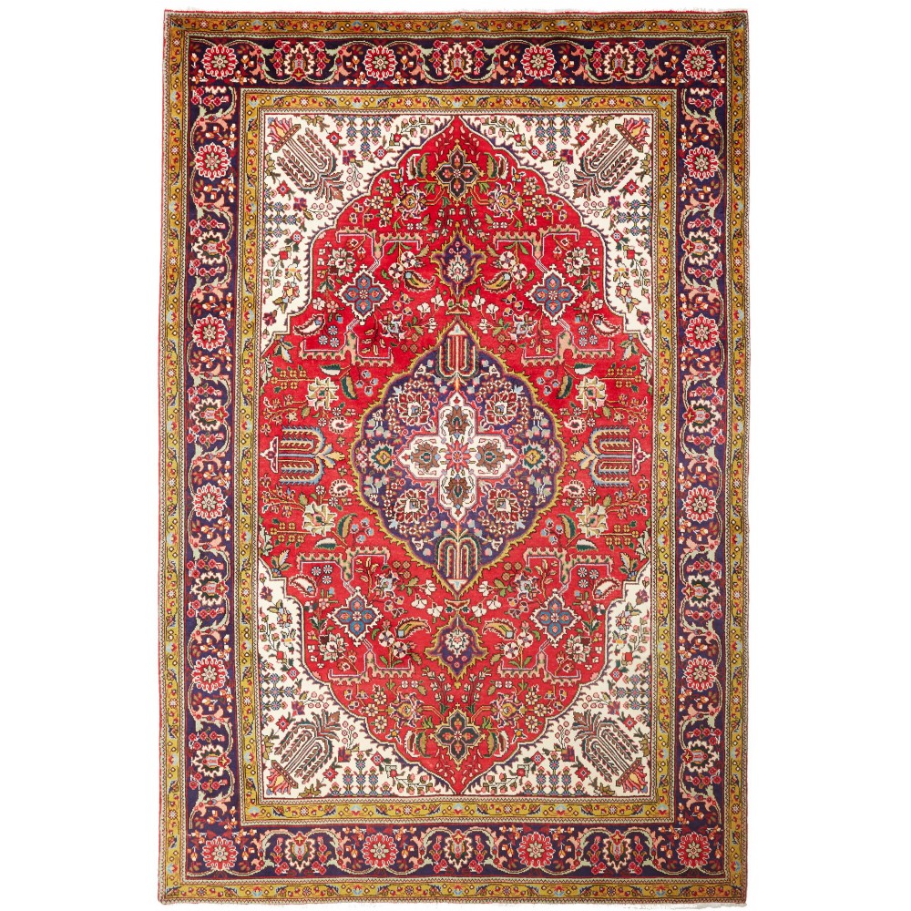 Tappeto Tabriz Persia marrone 200x305 Tappeto Tabriz Persia marrone 200x305