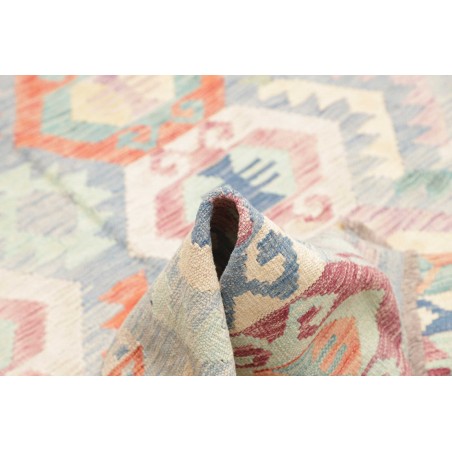 Tappeto Kilim Afghanistan bianco rosso 133x174
