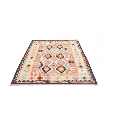 Tappeto Kilim Afghanistan bianco grigio 131x177