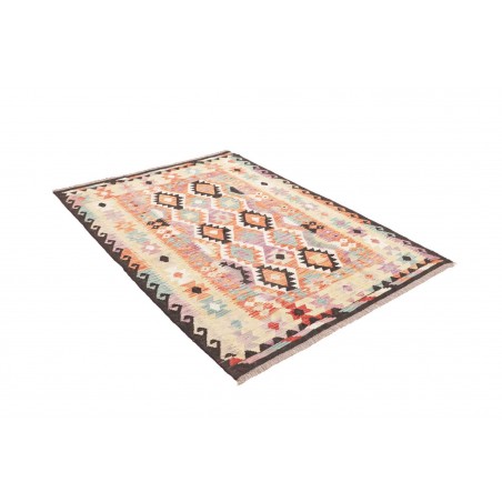 Tappeto Kilim Afghanistan bianco grigio 131x177