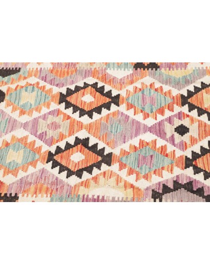 Tappeto Kilim Afghanistan bianco grigio 131x177