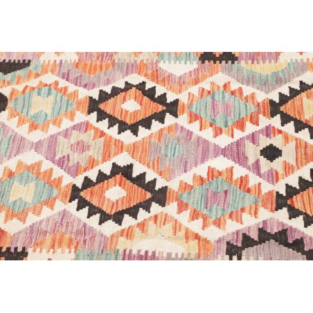 Tappeto Kilim Afghanistan bianco grigio 131x177