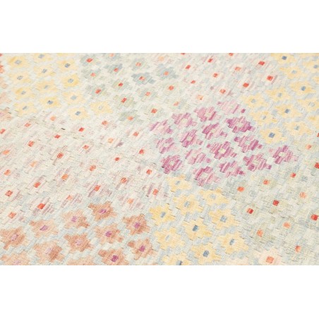 Tappeto Kilim Afghanistan bianco rosso 127x175