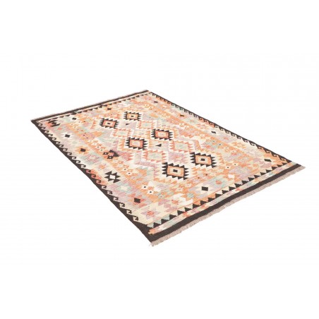 Tappeto Kilim Afghanistan giallo grigio 122x174