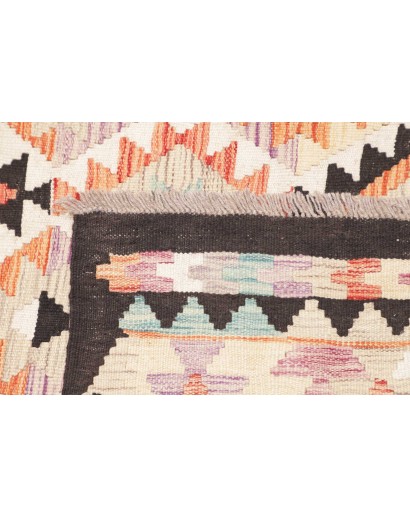 Tappeto Kilim Afghanistan giallo grigio 122x174