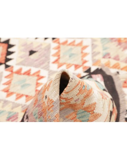 Tappeto Kilim Afghanistan giallo grigio 122x174