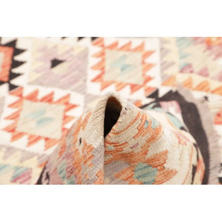 Tappeto Kilim Afghanistan giallo grigio 122x174