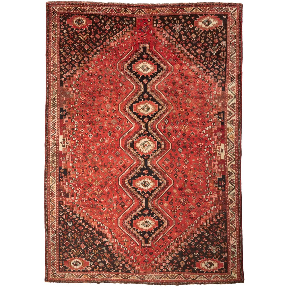 Tappeto Shiraz Persia marrone rosso 240x340 Tappeto Shiraz Persia marrone rosso 240x340