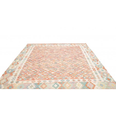 Tappeto Kilim Afghanistan bianco arancione 250x296