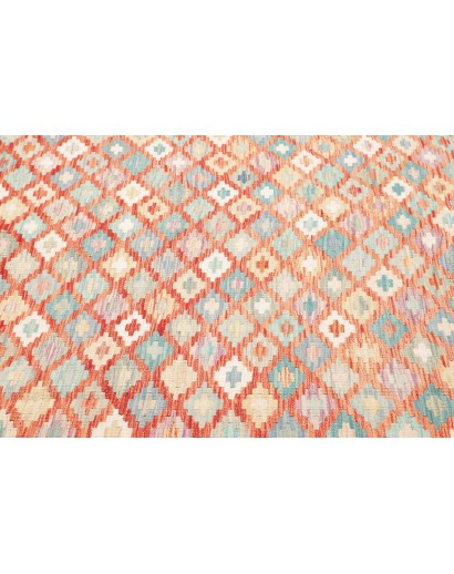 Tappeto Kilim Afghanistan bianco arancione 250x296