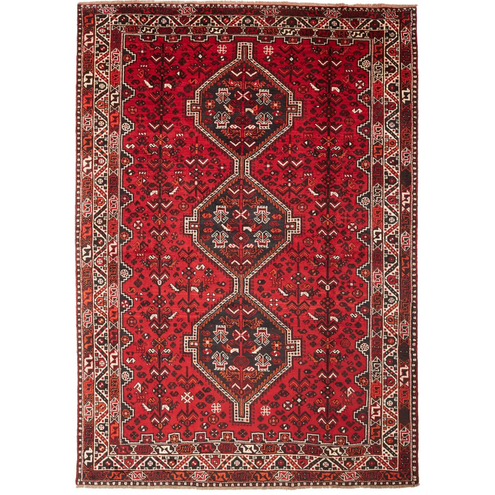 Tappeto Shiraz Persia marrone giallo 222x315 Tappeto Shiraz Persia marrone giallo 222x315