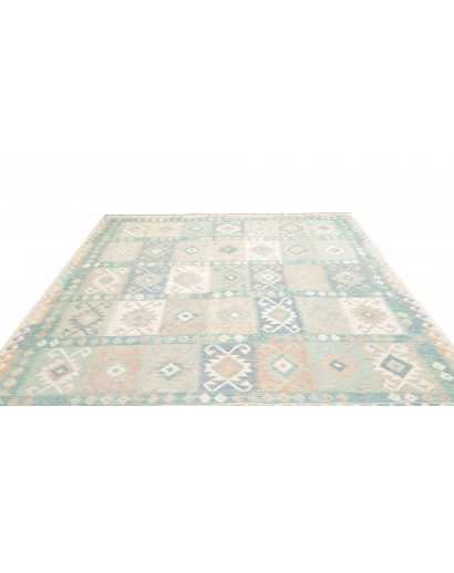 Tappeto Kilim Afghanistan bianco verde 245x306