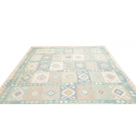 Tappeto Kilim Afghanistan bianco verde 245x306