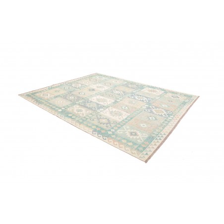 Tappeto Kilim Afghanistan bianco verde 245x306
