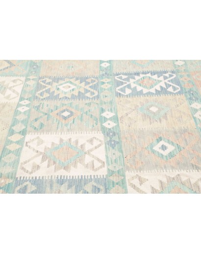 Tappeto Kilim Afghanistan bianco verde 245x306
