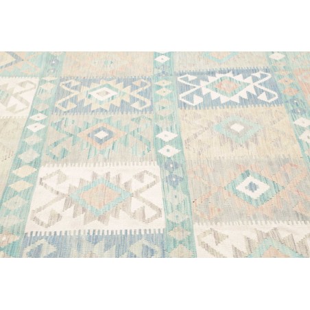 Tappeto Kilim Afghanistan bianco verde 245x306