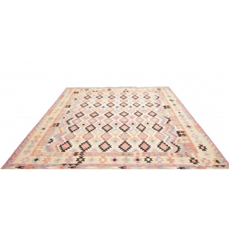 Tappeto Kilim Afghanistan bianco verde 256x295