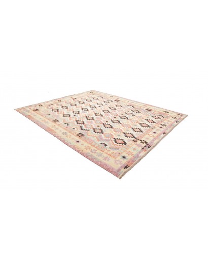 Tappeto Kilim Afghanistan bianco verde 256x295