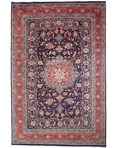 Tappeto Sarough Persia azzurro giallo 217x335