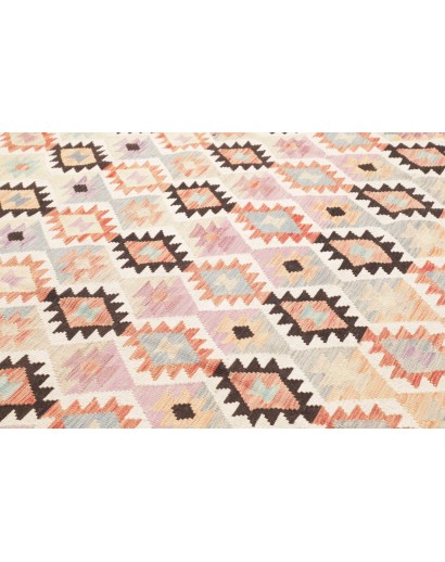Tappeto Kilim Afghanistan bianco verde 256x295