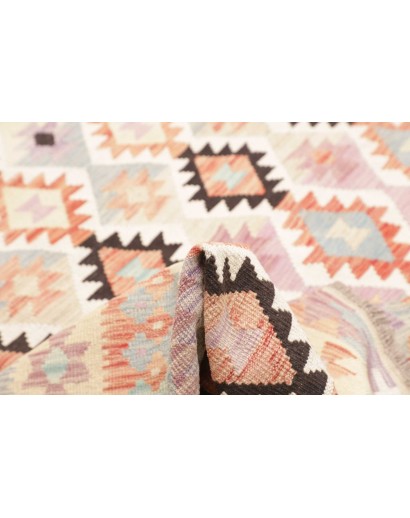 Tappeto Kilim Afghanistan bianco verde 256x295