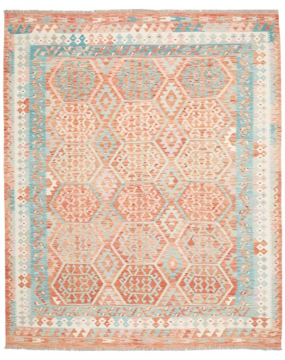Tappeto Kilim Afghanistan bianco arancione 246x292