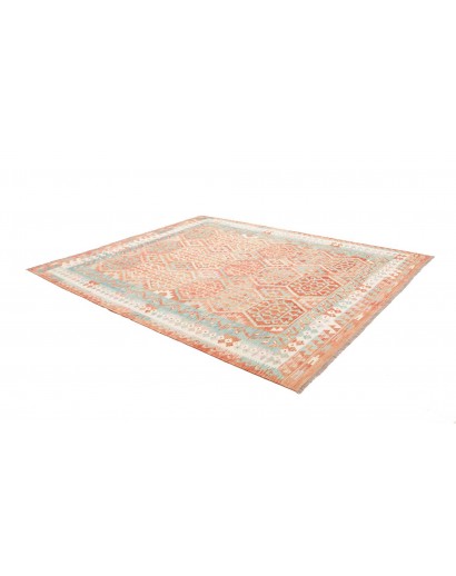 Tappeto Kilim Afghanistan bianco arancione 246x292