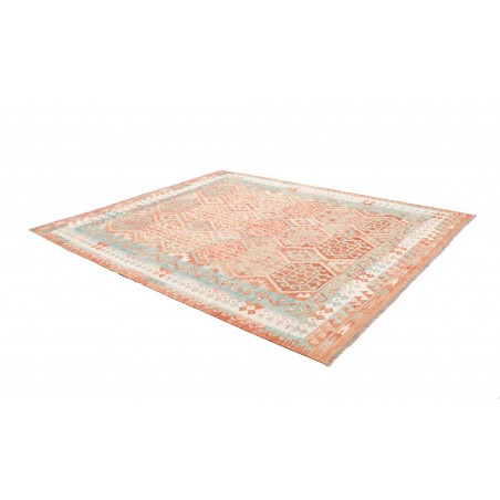Tappeto Kilim Afghanistan bianco arancione 246x292