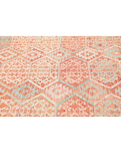 Tappeto Kilim Afghanistan bianco arancione 246x292