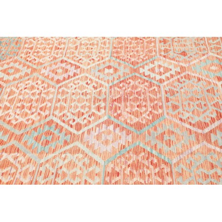 Tappeto Kilim Afghanistan bianco arancione 246x292
