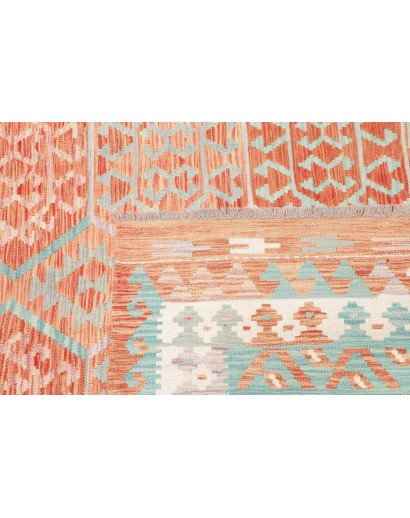 Tappeto Kilim Afghanistan bianco arancione 246x292